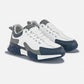 Synthetic Premium Colorblock Sneakers. (144-WHT)
